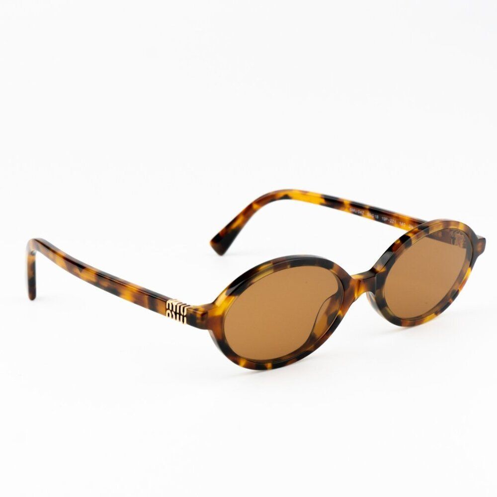 NEW Miu Miu MU04ZS 19P2Z1 REGARD Light Havana Brown  Unisex Sunglasses 0MU 04ZS - Picture 7 of 13